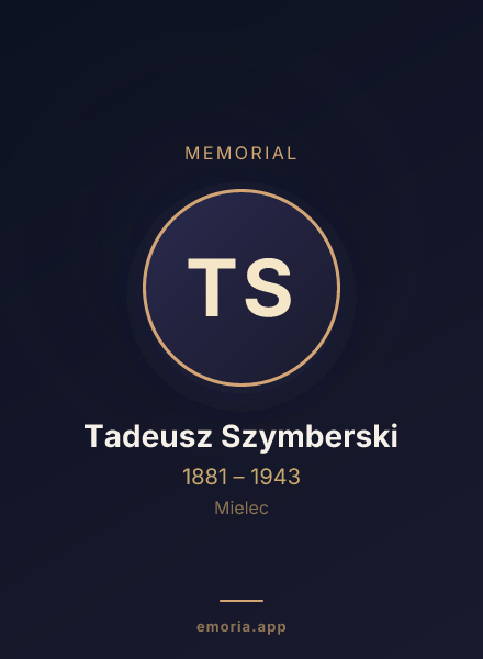 Memorial portrait of Tadeusz Szymberski