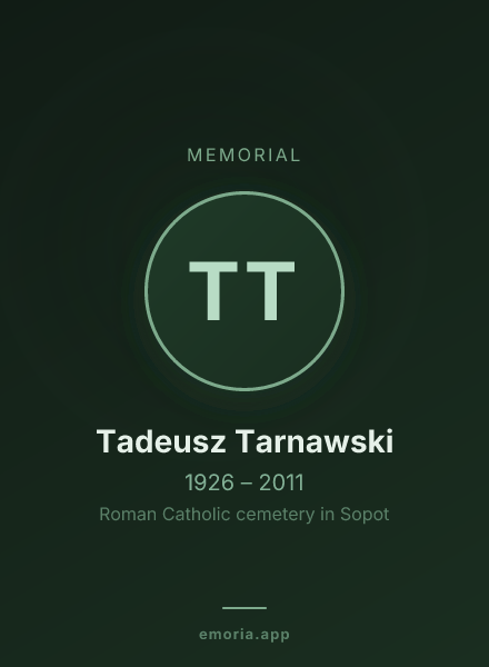 Memorial portrait of Tadeusz Tarnawski
