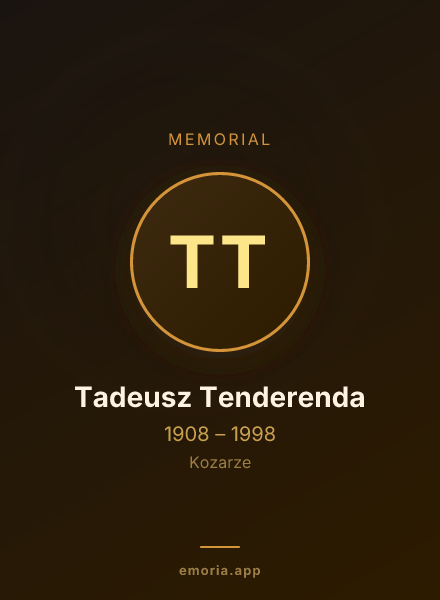 Memorial portrait of Tadeusz Tenderenda