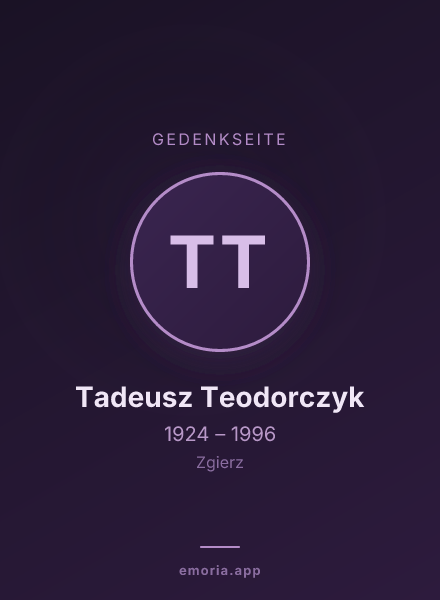 Gedenkportrait von Tadeusz Teodorczyk