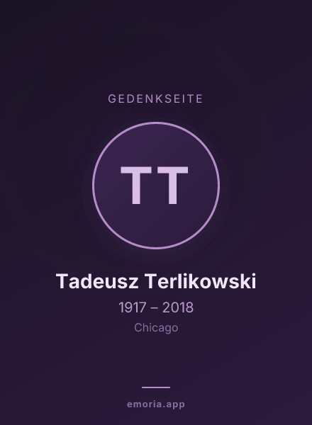 Gedenkportrait von Tadeusz Terlikowski