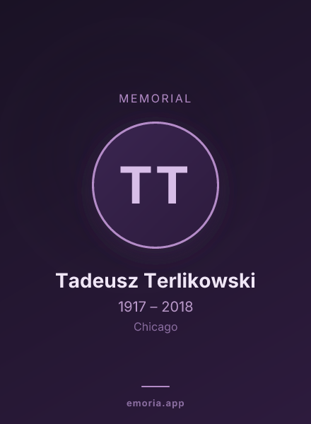 Memorial portrait of Tadeusz Terlikowski