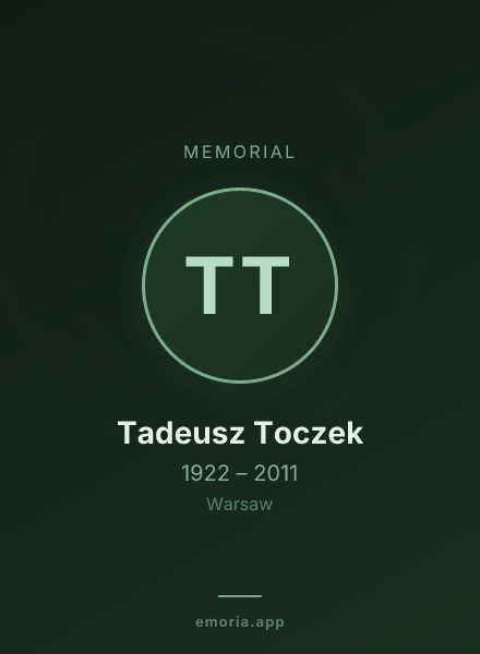 Memorial portrait of Tadeusz Toczek