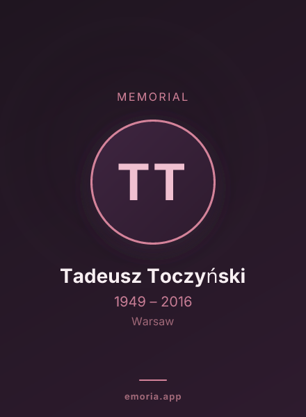 Memorial portrait of Tadeusz Toczyński