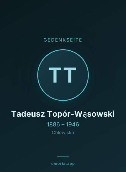 Gedenkportrait von Tadeusz Topór-Wąsowski