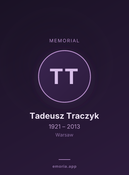 Memorial portrait of Tadeusz Traczyk
