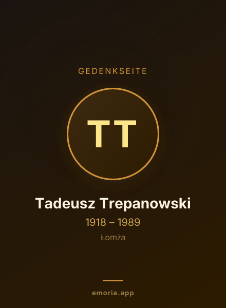 Gedenkportrait von Tadeusz Trepanowski