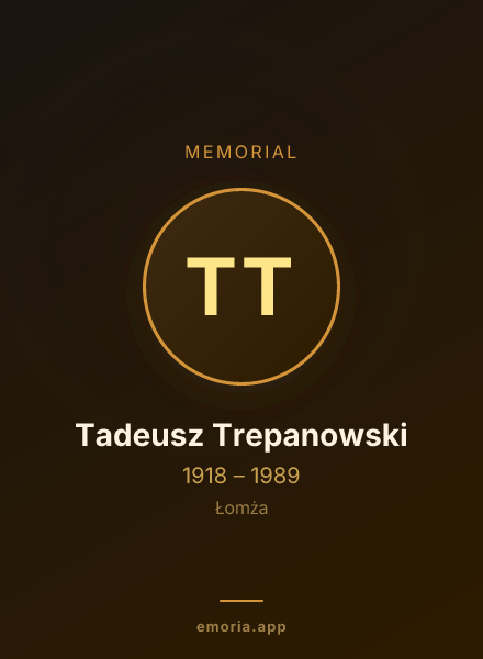 Memorial portrait of Tadeusz Trepanowski