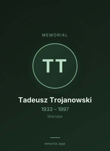 Memorial portrait of Tadeusz Trojanowski