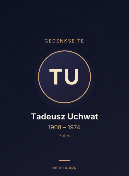 Gedenkportrait von Tadeusz Uchwat