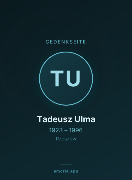 Gedenkportrait von Tadeusz Ulma