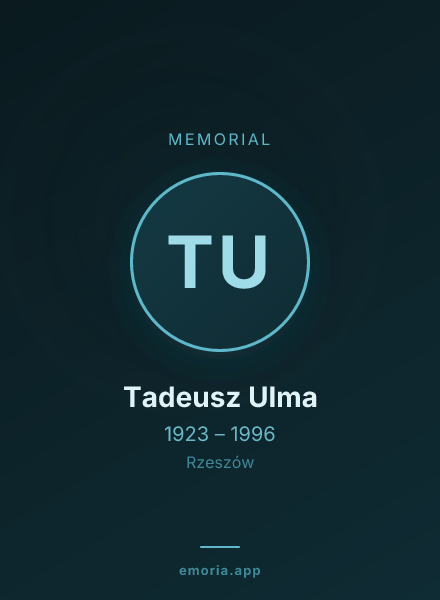 Memorial portrait of Tadeusz Ulma