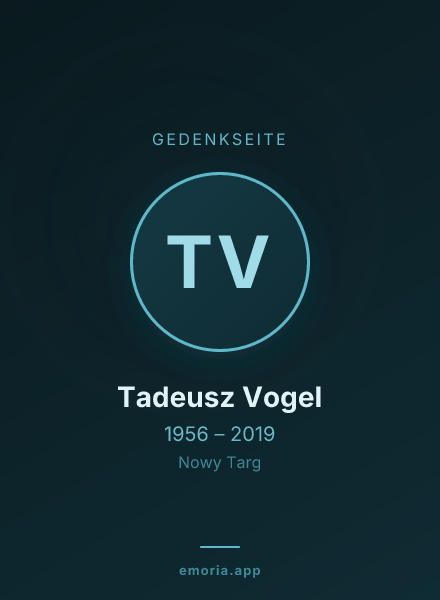 Gedenkportrait von Tadeusz Vogel