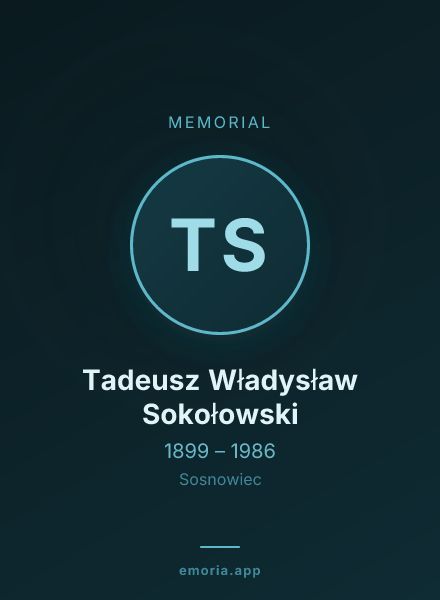 Memorial portrait of Tadeusz Władysław Sokołowski