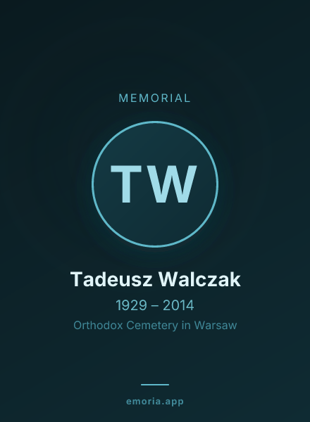 Memorial portrait of Tadeusz Walczak