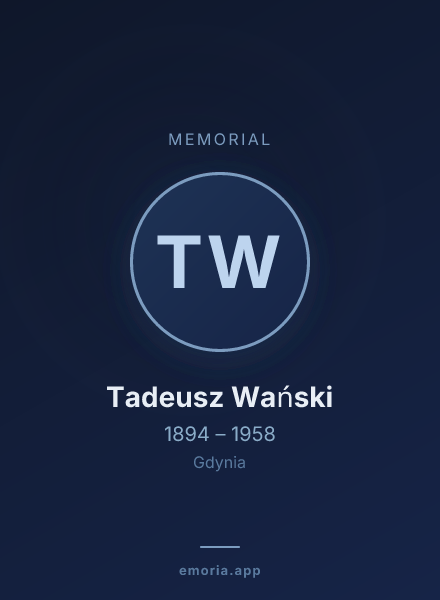 Memorial portrait of Tadeusz Wański