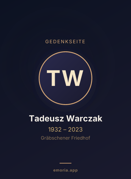 Gedenkportrait von Tadeusz Warczak