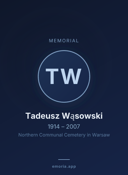 Memorial portrait of Tadeusz Wąsowski