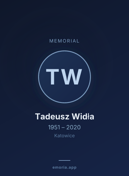 Memorial portrait of Tadeusz Widła