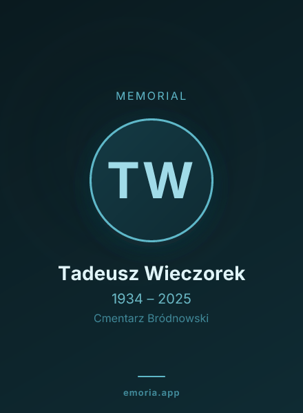 Memorial portrait of Tadeusz Wieczorek