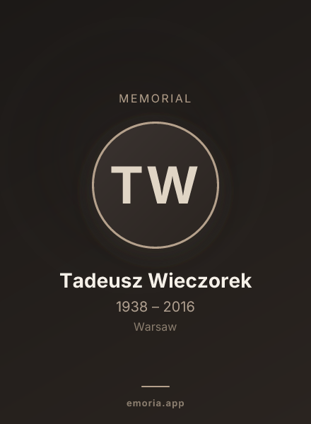 Memorial portrait of Tadeusz Wieczorek