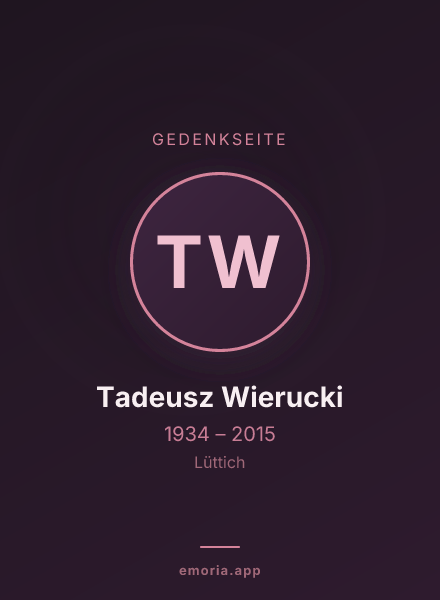Gedenkportrait von Tadeusz Wierucki