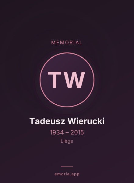 Memorial portrait of Tadeusz Wierucki