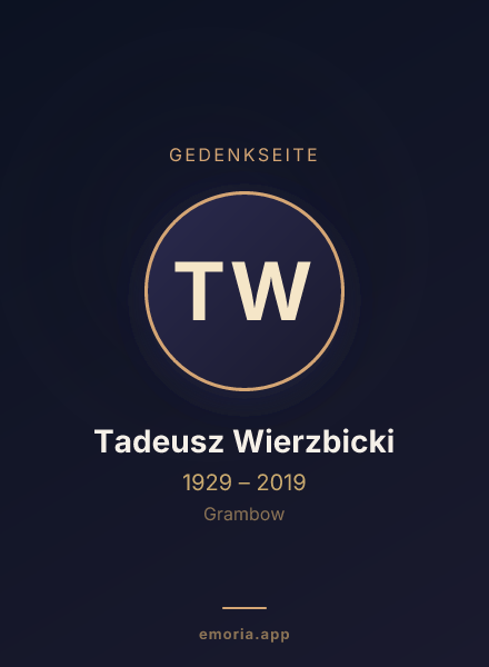 Gedenkportrait von Tadeusz Wierzbicki