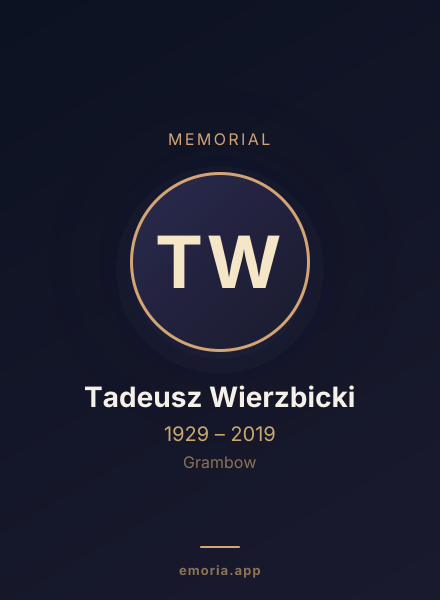 Memorial portrait of Tadeusz Wierzbicki