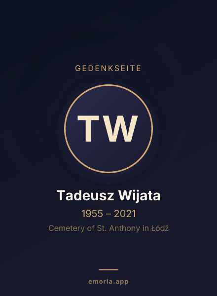 Gedenkportrait von Tadeusz Wijata