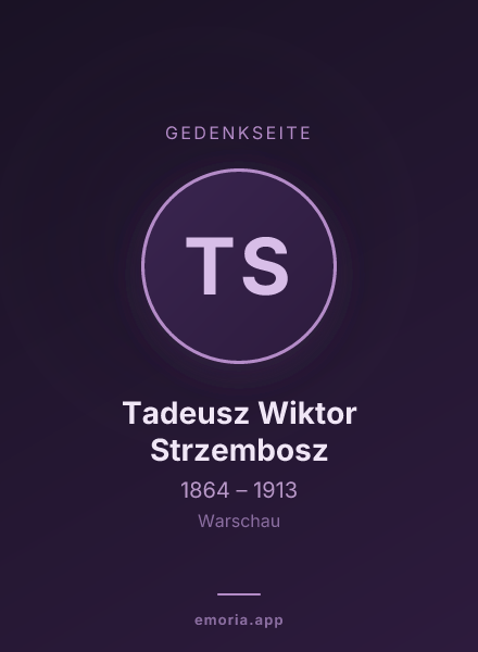 Gedenkportrait von Tadeusz Wiktor Strzembosz