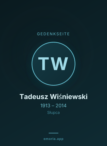 Gedenkportrait von Tadeusz Wiśniewski
