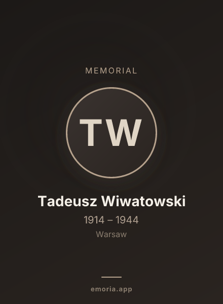 Memorial portrait of Tadeusz Wiwatowski