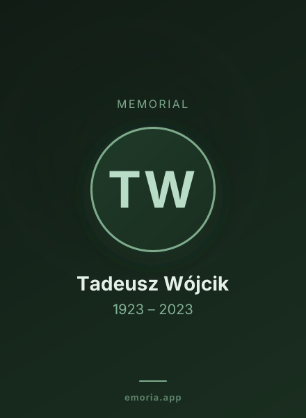 Memorial portrait of Tadeusz Wójcik