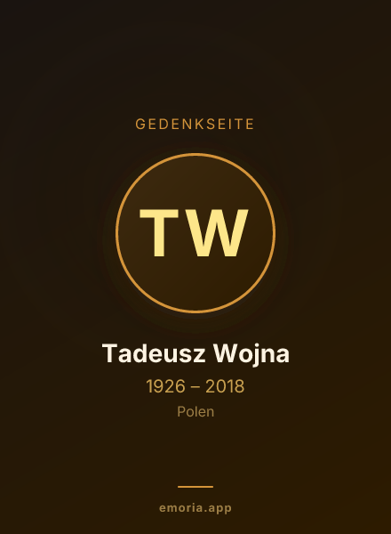 Gedenkportrait von Tadeusz Wojna