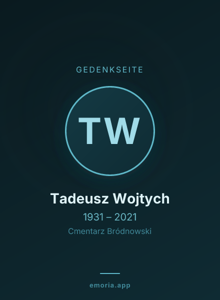 Gedenkportrait von Tadeusz Wojtych