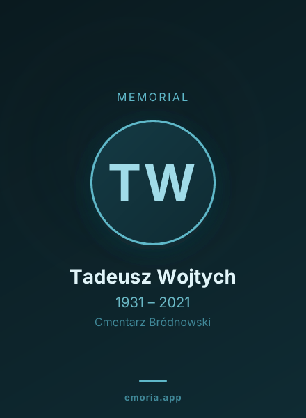 Memorial portrait of Tadeusz Wojtych