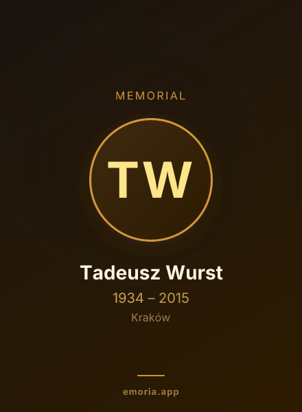 Memorial portrait of Tadeusz Wurst
