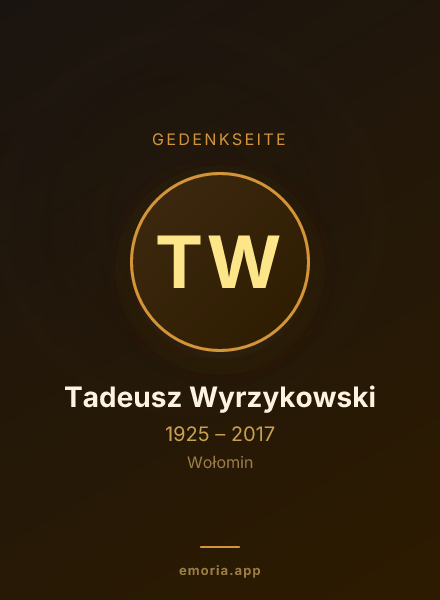 Gedenkportrait von Tadeusz Wyrzykowski