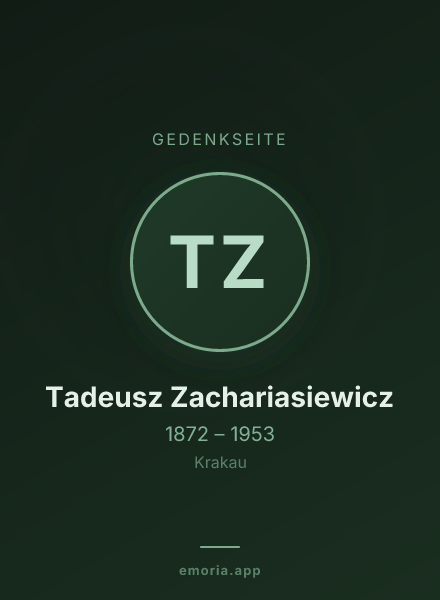 Gedenkportrait von Tadeusz Zachariasiewicz