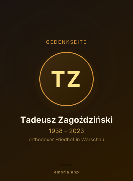 Gedenkportrait von Tadeusz Zagoździński