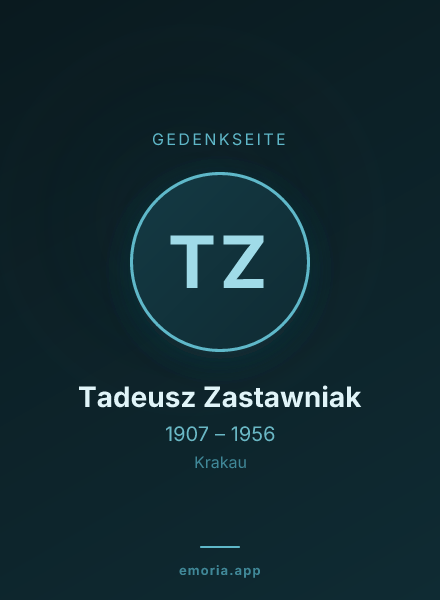 Gedenkportrait von Tadeusz Zastawniak
