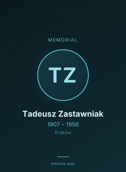 Memorial portrait of Tadeusz Zastawniak
