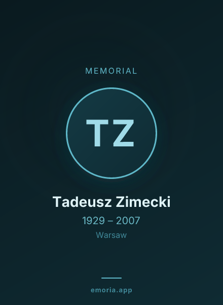 Memorial portrait of Tadeusz Zimecki