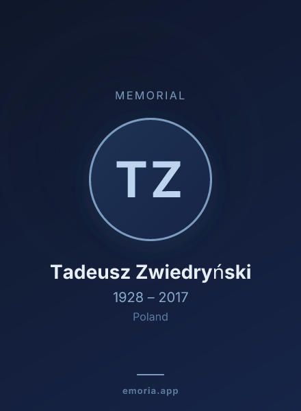 Memorial portrait of Tadeusz Zwiedryński