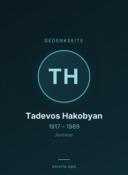 Gedenkportrait von Tadevos Hakobyan