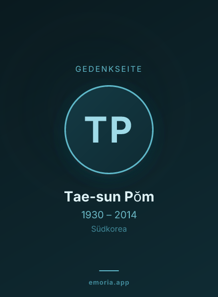 Gedenkportrait von Tae-sun Pŏm
