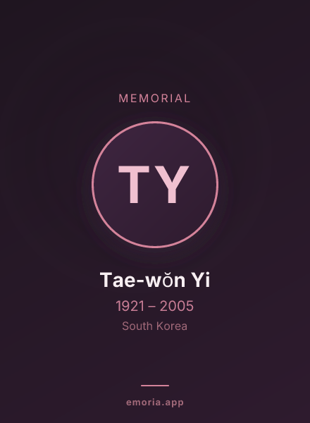 Memorial portrait of Tae-wŏn Yi