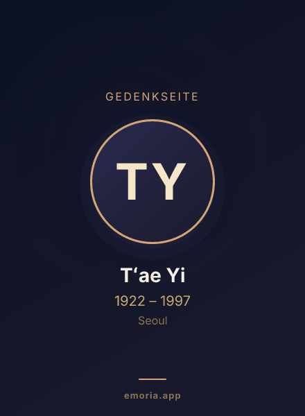 Gedenkportrait von Tʻae Yi