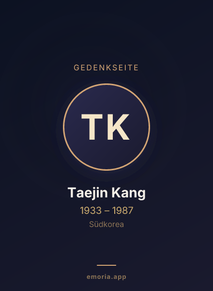 Gedenkportrait von Taejin Kang